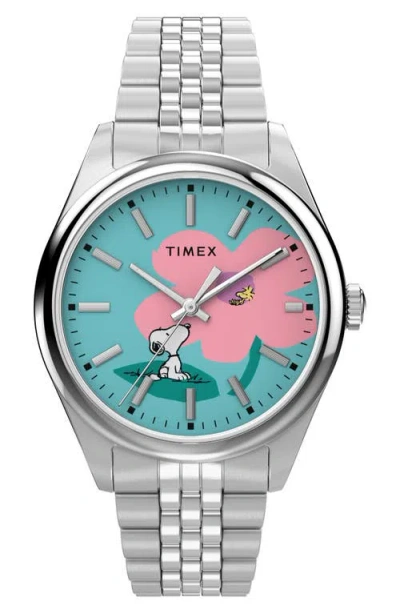 Timex X Peanuts® Legacy 36mm Watch In Silver