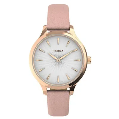 Timex Peyton Quartz White Dial Ladies Watch Tw2v06700 In Pink