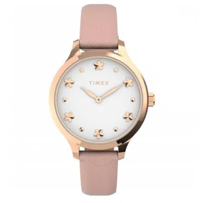 Timex Peyton Quartz White Dial Ladies Watch Tw2v23700 In Pink