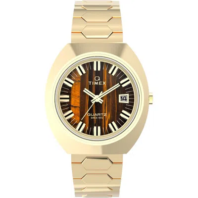 Timex ® Q 1972 Time Machine Reissue Bracelet Watch, 39mm In Gold
