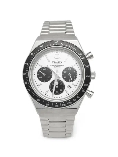 Pre-owned Timex Q 40mm Watch In White