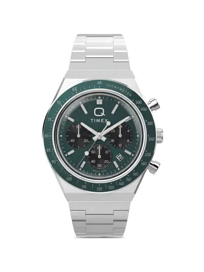 Timex Q Chronograph 40mm Watch In Metallic