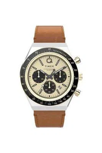 Pre-owned Timex Q Mens Retro Chronograph 40mm Watch Tw2w64400