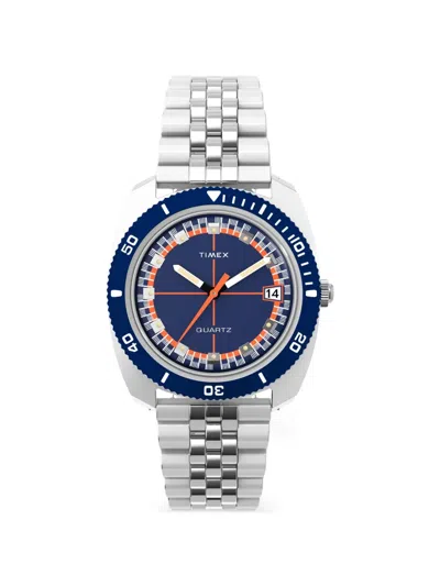 Timex Q  1971 Velocity 36mm Watch In Metallic