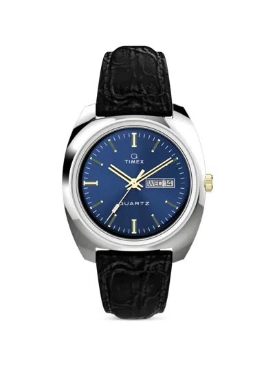 Timex Q  1978 37mm Watch In Black