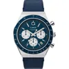 Timex Q  Chronograph Quartz Blue Dial Men's Watch Tw2w51700 In Black