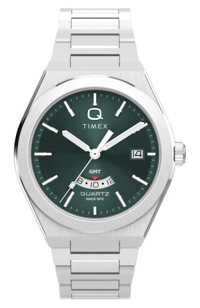 Timex Q Continental Gmt 39mm Watch In Green