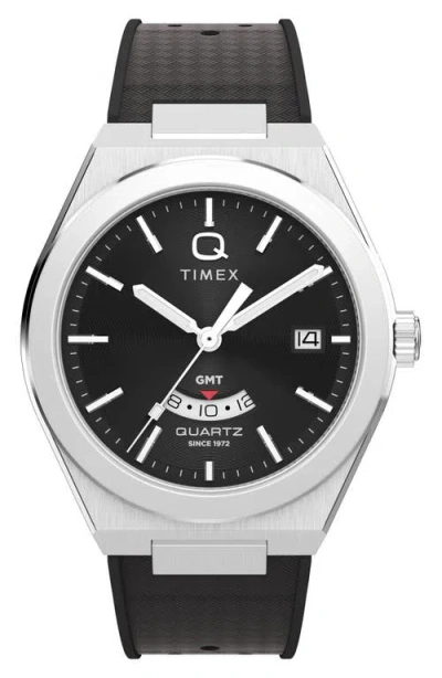 Timex Q Continental Gmt 39mm Watch In Black