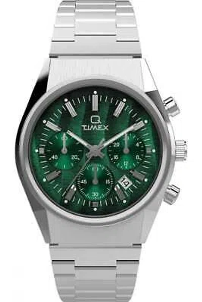 Pre-owned Timex Q  Falcon Eye Chronograph 40mm Watch Tw2w33600