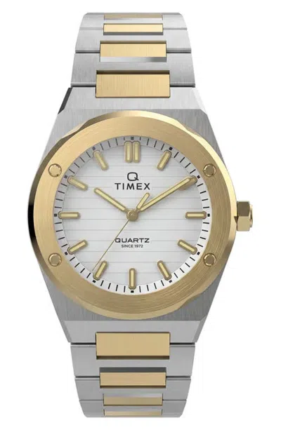 Timex ® Q  Marbella Stainless Steel Bracelet Watch In Two-tone