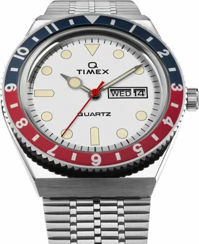 Pre-owned Timex Q  Reissue 38mm Stainless Steel Bracelet Watch In Box