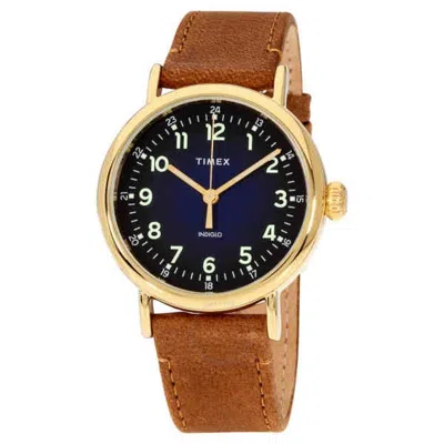 Timex Quartz Black Dial Men's Watch Tw2t20000 In Blue