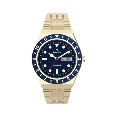 Timex Quartz Blue Dial Men's Watch Tw2u62000 In Gold