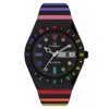 Timex Rainbow Black Dial Watch In Black