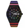 Timex Rainbow Black Dial Watch In Multi