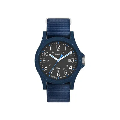Timex Reclaim Ocean Recycled Fabric Mens Watch In Blue