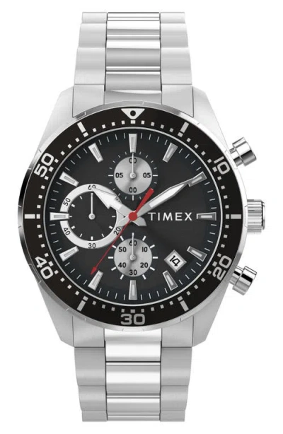 Timex ® Ridgefield Chronograph Bracelet Watch, 42mm In Black