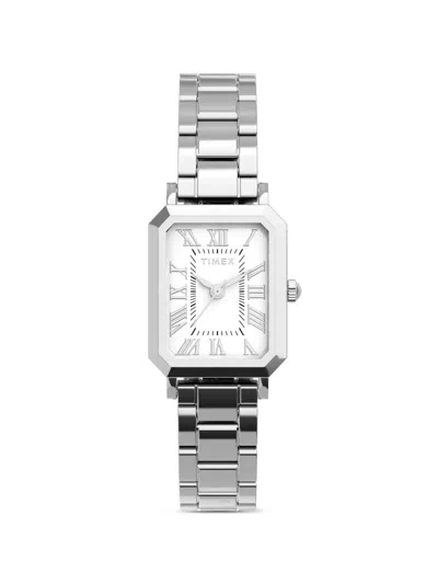 Timex Silver-tone Roman 18mm Watch In Weiss