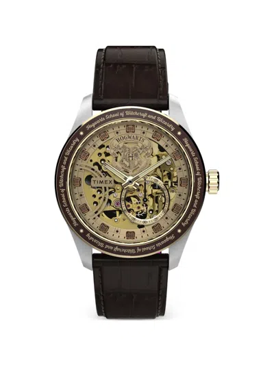 Timex Skeleton Automatic 39mm Watch In 골드 톤