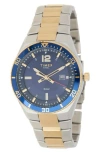 Timex ® Solar Two-tone Bracelet Watch, 43mm