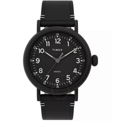 Timex Standard Quartz Black Dial Men's Watch Tw2u03800 In Yellow/black