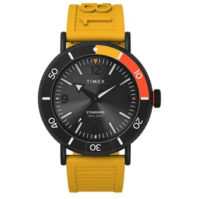 Timex Standard Quartz Black Dial Men's Watch Tw2v71600 In Yellow/black