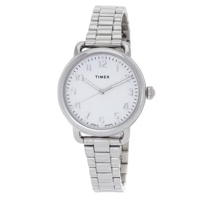 Timex Standard Quartz Silver-tone Dial Ladies Watch Tw2u13700 In Metallic