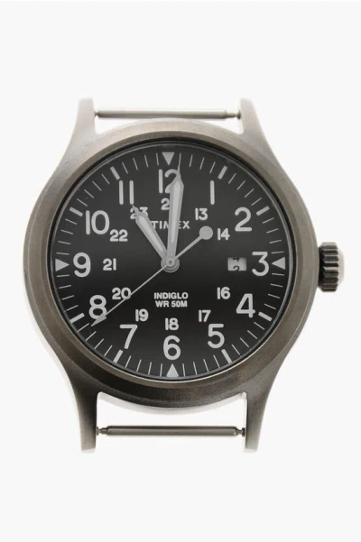 Timex Steel Scout Brook Analog Dial With A 24-hr Display And Quick In Brown
