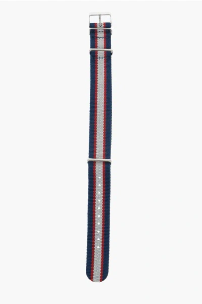 Timex Striped Slip-through Watch Strap With Silver Buckle 20mm