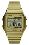 Timex ® T80 Digital Bracelet Watch, 34mm In Goldone