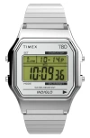 Timex ® T80 Digital Bracelet Watch, 34mm In Stainless Steel