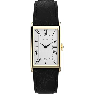 Timex ®  1976 Lexington Reissue 21mm Leather Strap Watch In Black