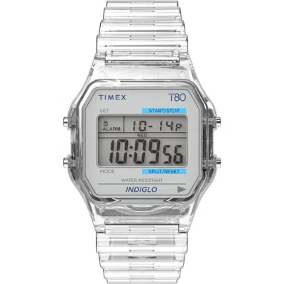 Timex ®  T80 34mm Resin Strap Watch In Metallic