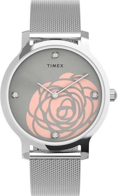 Timex Transcend Ladies Watch In Silver
