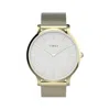 Timex Transcend Mesh Ladies Watch In Gold