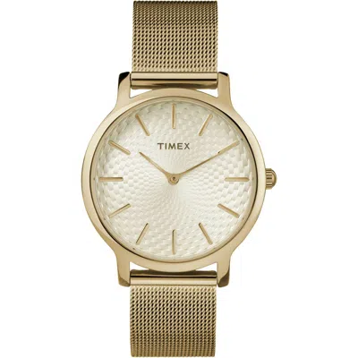 Timex ® Transcend™ Mesh Strap Watch, 34mm In Gold