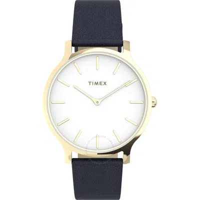 Timex Transcend Quartz White Dial Ladies Watch Tw2v04900 In Blue