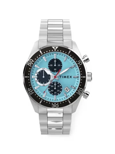 Timex Trend Chronograph 42mm Watch In Blue