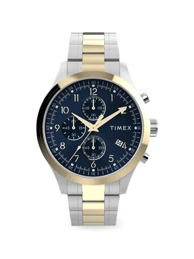 Timex Trend Chronograph 43mm Watch In Silver