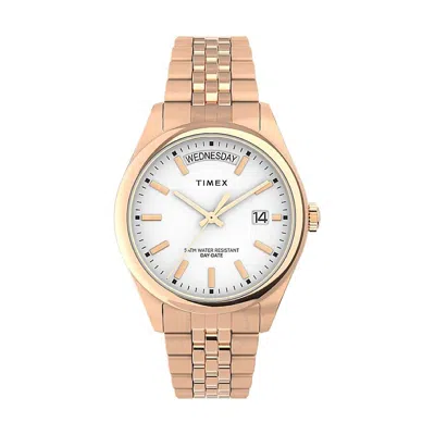 Timex Trend Quartz White Dial Ladies Watch Tw2w32200 In Pink