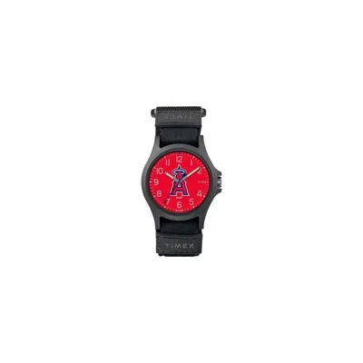 Timex Tribute Mlb Base Styles Pride Angels Mens Watch In Black