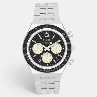 Pre-owned Timex Tw2v42600 Black Dial Stainless Steel Men's Wristwatch 40 Mm