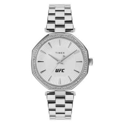Timex Ufc Jewel 36mm Stainless Steel Ladies Watch In Silver