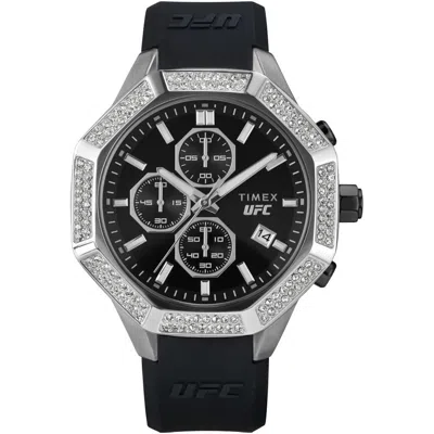 Timex Ufc King Chrongraph Black Silicone Mens Watch