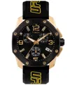 Timex Ufc Men's Quartz Icon Silicone Black Watch, 45mm In Black