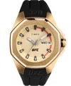 Timex Ufc Men's Quartz Pro Silicone Black Watch, 44mm In Black
