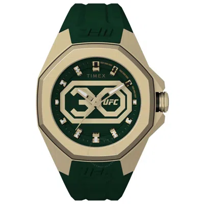 Timex Ufc Pro 30th Anniversary Quartz Green Dial Men's Watch Tw2v90100 In Black
