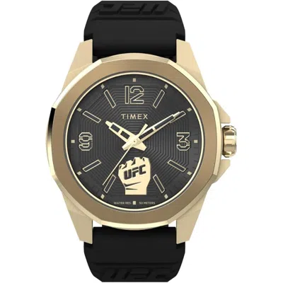 Timex Ufc Prospect 46mm Silicone Mens Watch In Black