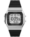 Timex Unisex Activity Tracker Digital Black Silicone Strap 40mm Octagonal Watch In Black