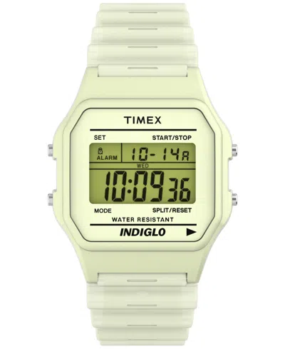 Timex Unisex Digital Yellow Resin Strap Watch, 34mm